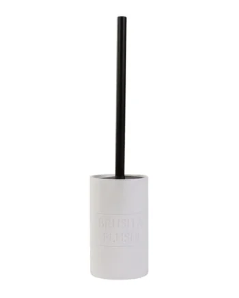 White Debossed Toilet Brush