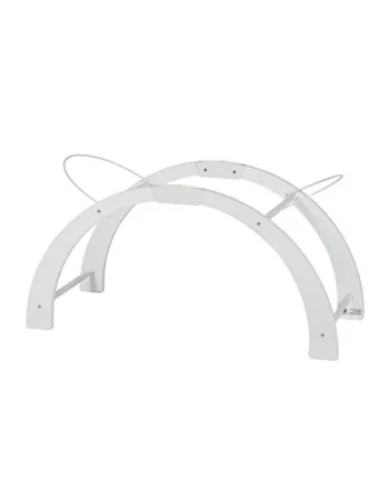 White Shnuggle Adjustable Curved Baby Moses Basket Rocking Stand