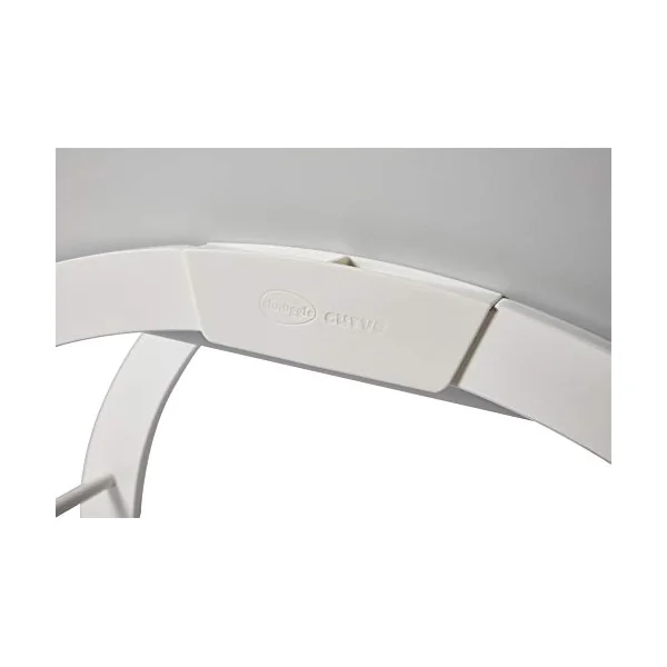 White Shnuggle Adjustable Curved Baby Moses Basket Rocking Stand