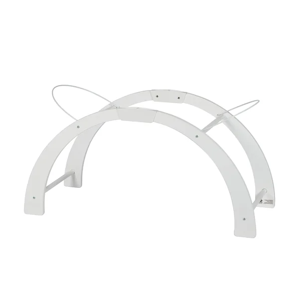 White Shnuggle Adjustable Curved Baby Moses Basket Rocking Stand