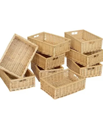 Wicker Baskets - Shallow - Pk9