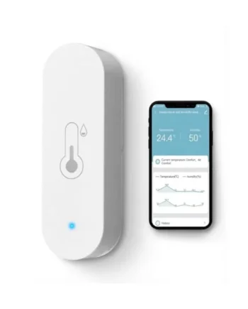WiFi Temperature Humidity Sensor Smart Room Thermometer with Real-Time Monitoring Indoor Humidity Monitor Meter Compatible with Alexa & Google Assistant (Cozylife App) for Baby Pet Garden Office