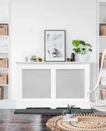 Winther Browne Surrey Large Radiator Cover, 150cm Wide in White