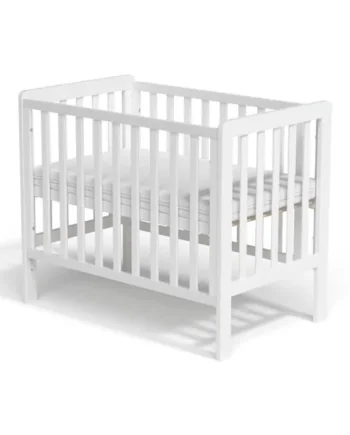 Wooden Baby Cot Bed With Deluxe Aloe Vera Mattress，Baby Crib，Convertible Cot，Baby Crib，3 Adjustable Bed Base Positions (100x60CM)