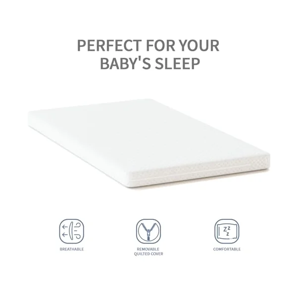 Wooden Baby Cot Bed With Deluxe Aloe Vera Mattress,Baby Crib,Convertible Cot,Baby Crib,3 Adjustable Bed Base Positions (100x60CM)