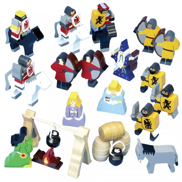 Wooden Castle and Figure Set