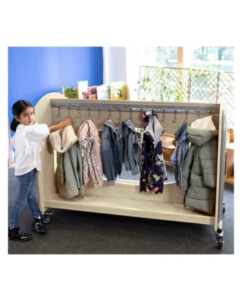 Wooden Cloakroom Trolley - 30 Coats