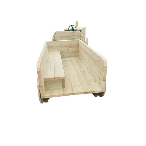 Wooden Playground Tractor and Trailer
