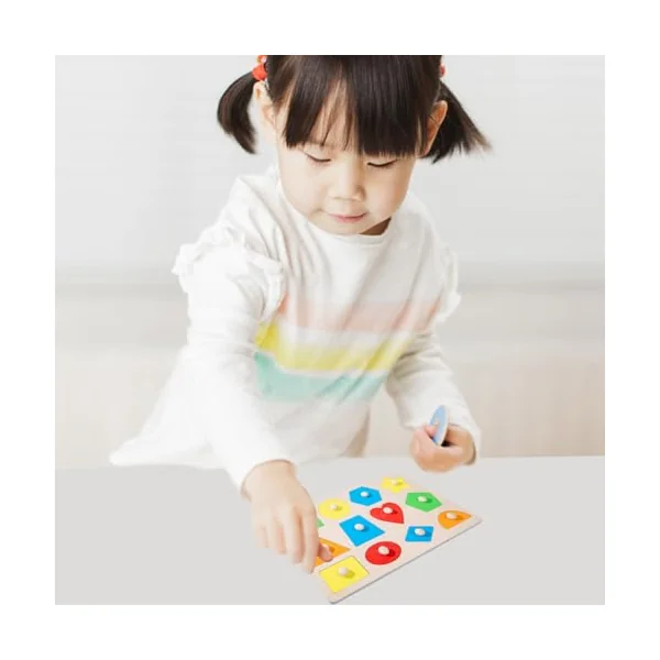 Wooden Puzzle Multi-Shape | Puzzle Shapes - Wooden Blocks for Sorting | Forms Early Learning Birthday Gift