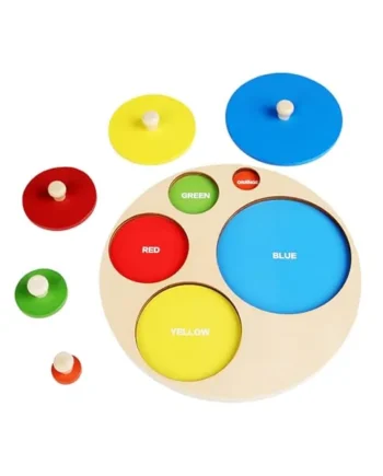 Wooden Shape Peg 16 Piece Puzzle for Toddlers 2-4, Montessori Colorful Shapes Sorter Board, Geometric Color Matching Toys for Girls Boys 18-24 Months, Baby & Toddler Eearly Learning 46