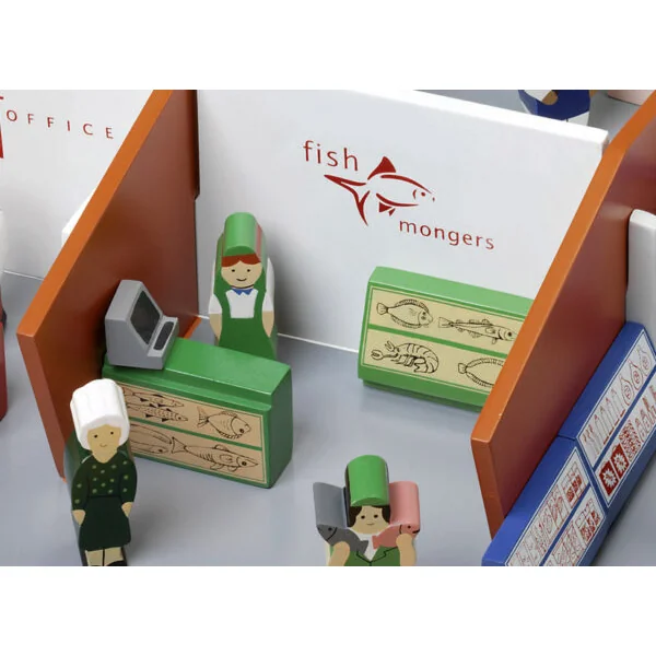 Wooden Shopping Centre Play Set