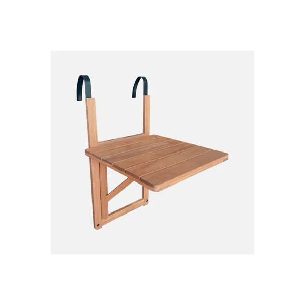 Wooden side table for balcony foldable Natural - sweeek