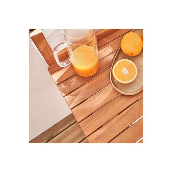 Wooden side table for balcony foldable Natural - sweeek