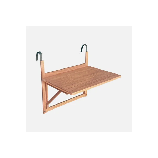 Wooden side table for balcony foldable Natural - sweeek