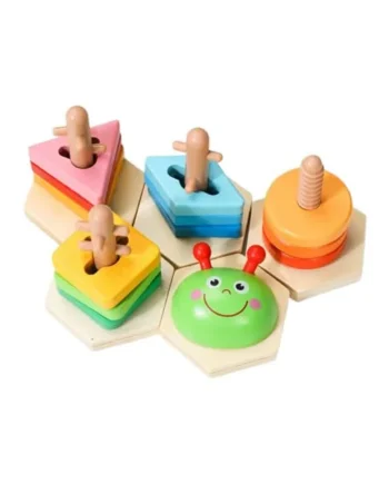 Wooden Sorting And Stacking Toys Educational Developmental Game | Shape Sorter for Kids for Classroom Daycare Home Play Travel Car Trip Holiday Boys