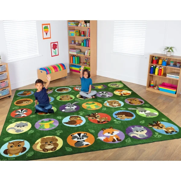 Woodland Animals Carpet 3x3m
