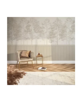 Woodland Whisper Panel Wallpaper in Cream