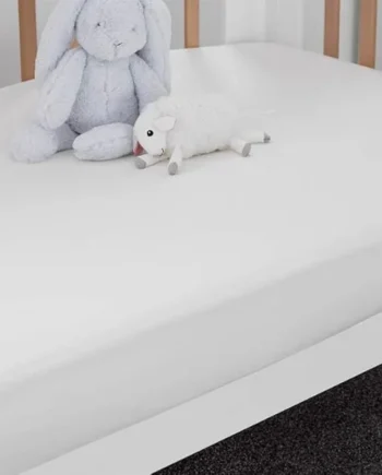 WOOLROOM Arinta Cot Bed Fitted Sheet - Expertly Woven 100% - GOTS Certified Organic Cotton - Home Essentials for Natural Better Sleep & Living - Soft Breathable Hypoallergenic Machine Washable