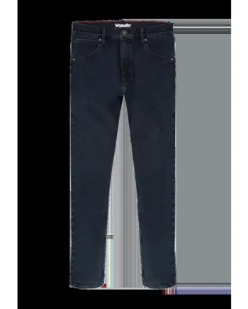 Wrangler Blue Black Stretch Straight Fit Jeans