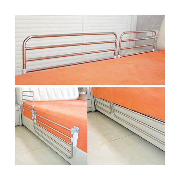 WUTONG Bed Rail, Bed Safety Rails Side Guard for Elderly Adults Toddlers, Assist Handle Handicap Bed Railing Folding Hospital Metal Grip Bumper Bar Easy Assembly