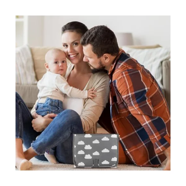 XIAOXIAOYU Diaper Changing Pad | Mini Changing Pad with Pillow | Foldable Waterproof Diaper, Portable Mat for Girl & Boy