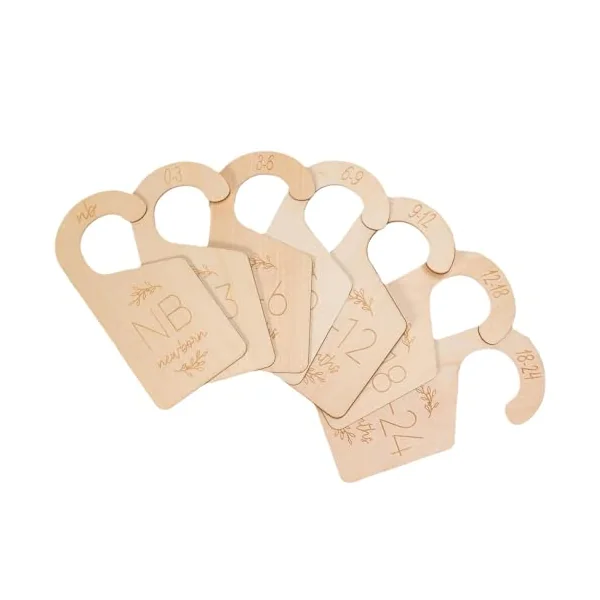 Xuancai Customizable Wood Nursery Closet Dividers Babys Clothes Hanger Wardrobe Size Organizers For Babys And Toddler Attire