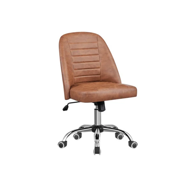 Yaheetech Swivel Office Desk Chair with Adjustable Height - Retro Brown