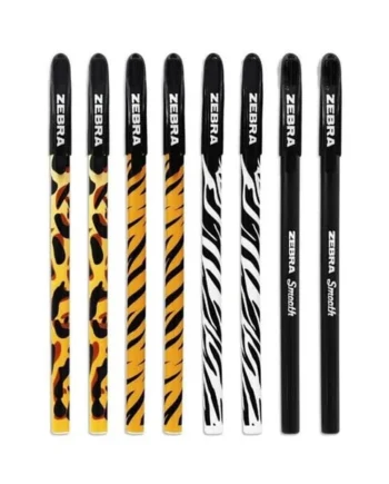 Zebra Smooth Stick Animal Pens 8 Pack