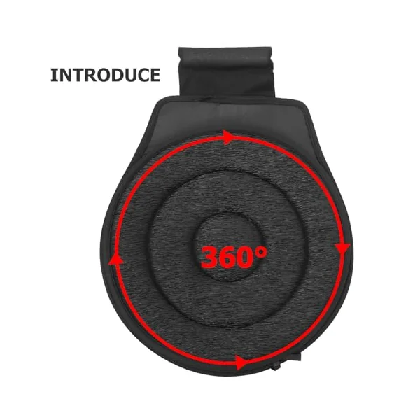 Zerodeko Comfortable Swivel Cushion Assistant Car Seat Swivel Made of Pleated Cloth and Eva, 360 Rotating Car Seat Cushion Safe to Use for Pregnant Women and Elderly, for Daily Mobility