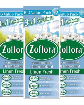 Zoflora Concentrated Disinfectant in Linen Fresh, 3 x 500ml