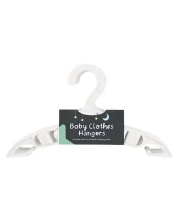 ZYBUX 40 Pack White Baby Clothes Hangers Plastic for Clothes or Wardrobe