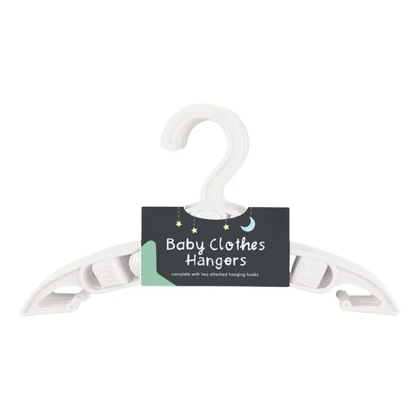 ZYBUX 40 Pack White Baby Clothes Hangers Plastic for Clothes or Wardrobe